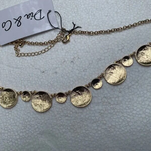 NEW Dia & Co Fashion Jewelry Gold Tone Round Charms Necklace